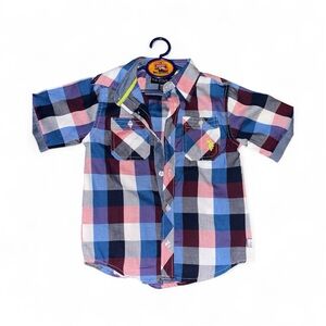 U.S. Polo Assn. Multicolor Plaid Kids Button Down Shirt